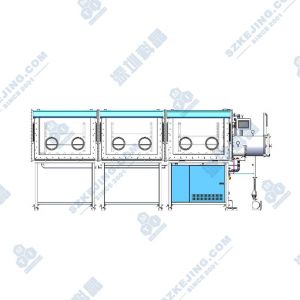 前開(kāi)門(mén)式三節(jié)雙面六工位手套箱（一體式）